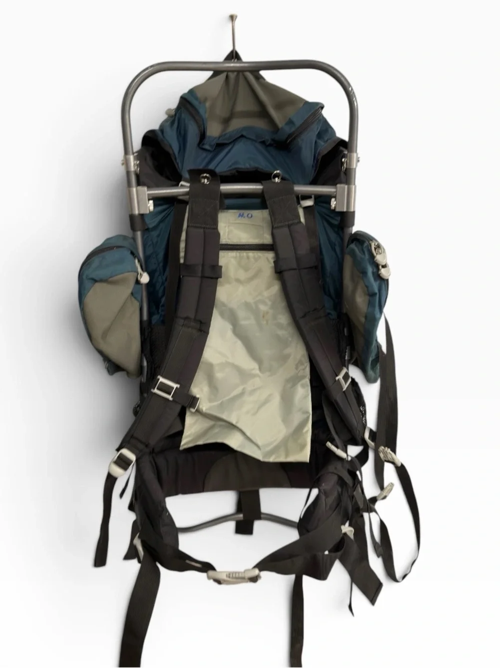 Vintage JanSport Carson 80L External Frame Hiking Backpack Gray Aluminum Pack
